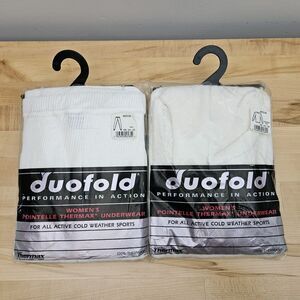 SET Top+Bottom Vintage Duofold POINTELLE Thermax Underwear Womens MEDIUM New NOS